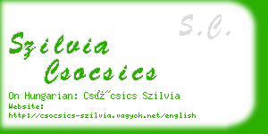 szilvia csocsics business card